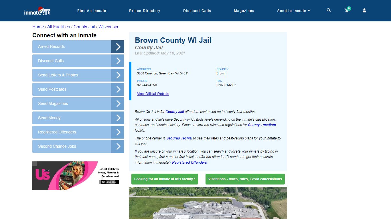 Brown County WI Jail - Inmate Locator - Green Bay, WI